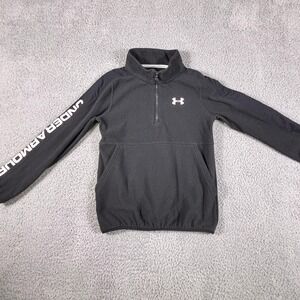 Under Armour Kids Black Fleece 1/2 Zip Pullover Sweatshirt‎ Youth Medium YMD